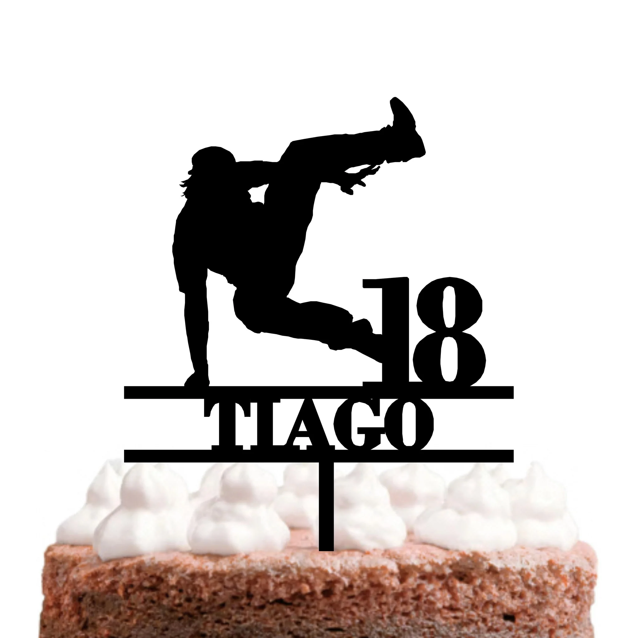 Topo de Bolo Acrílico Personalizável Parkour Topo de Bolo Acrílico Personalizável Parkour