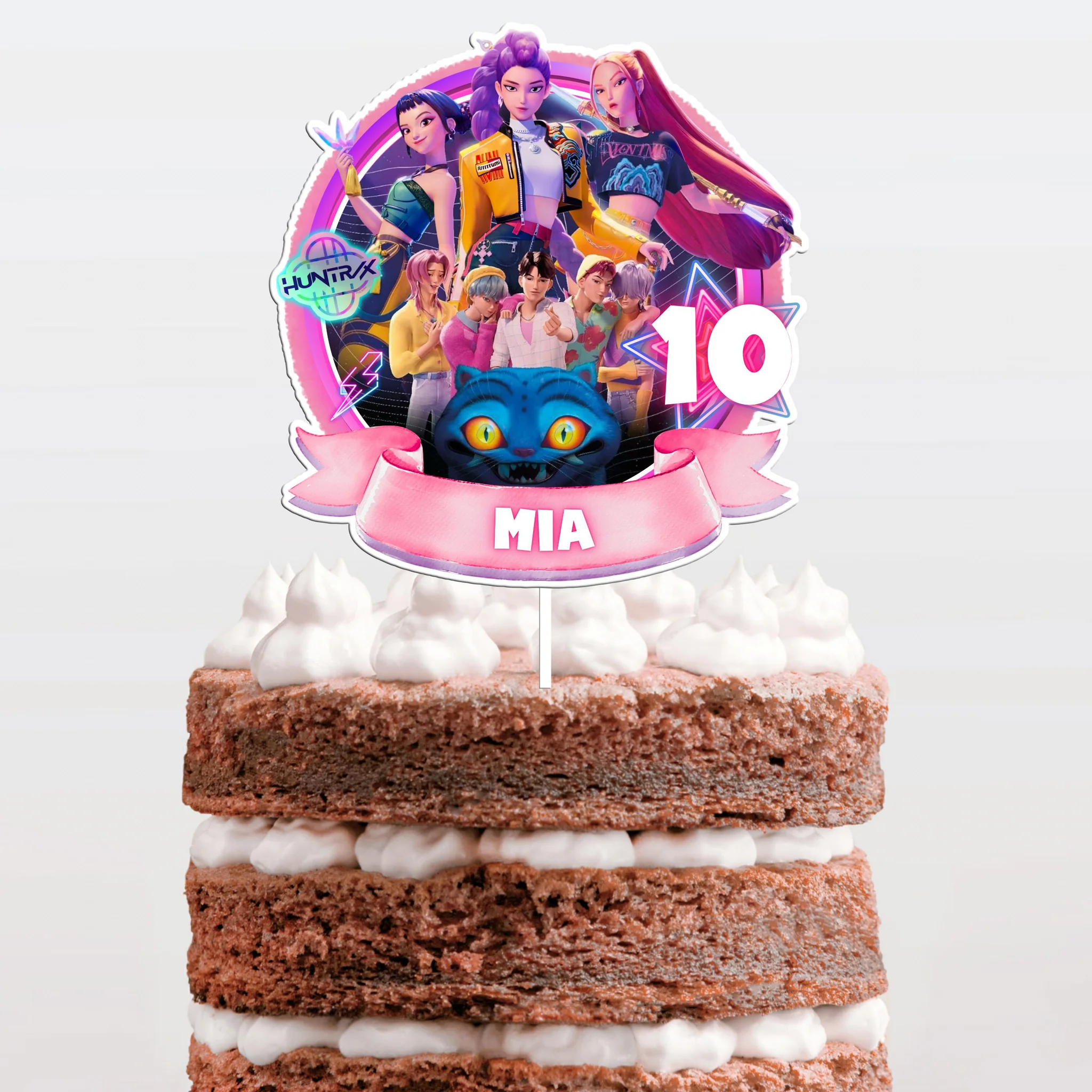Topo de Bolo Simples Personalizável KPop
