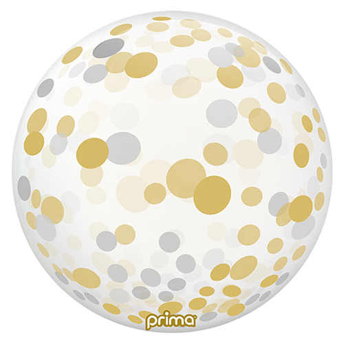 Balão Esfera Bolas Douradas e Prata Balão Esfera Bolas Douradas e Prata