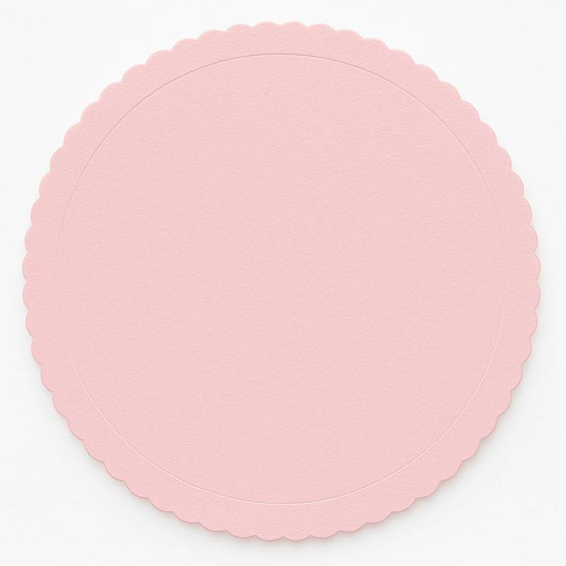 Bandeja Rendada Redonda 25cm Textura Rosa Pastel