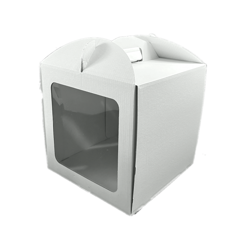 Caixa para Bolo com Asa e Janela 20x20x20cm Caixa para Bolo com Asa e Janela 20x20x20cm