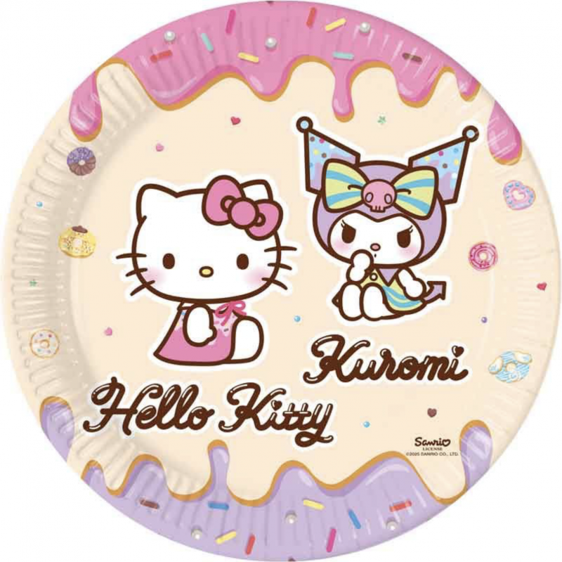Pratos Hello Kitty e Kuromi Pratos Hello Kitty e Kuromi