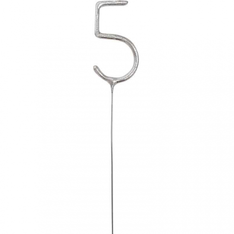 Sparkler Prata Número 5