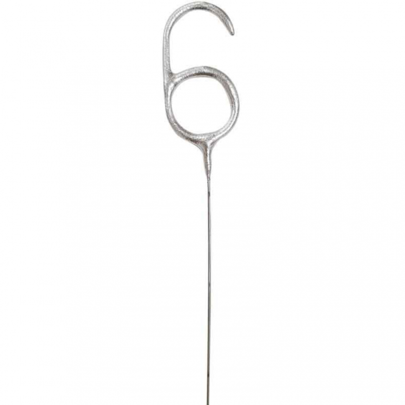 Sparkler Prata Número 6