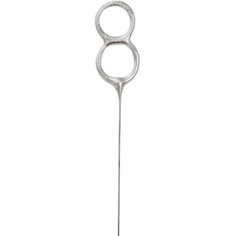 Sparkler Prata Número 8