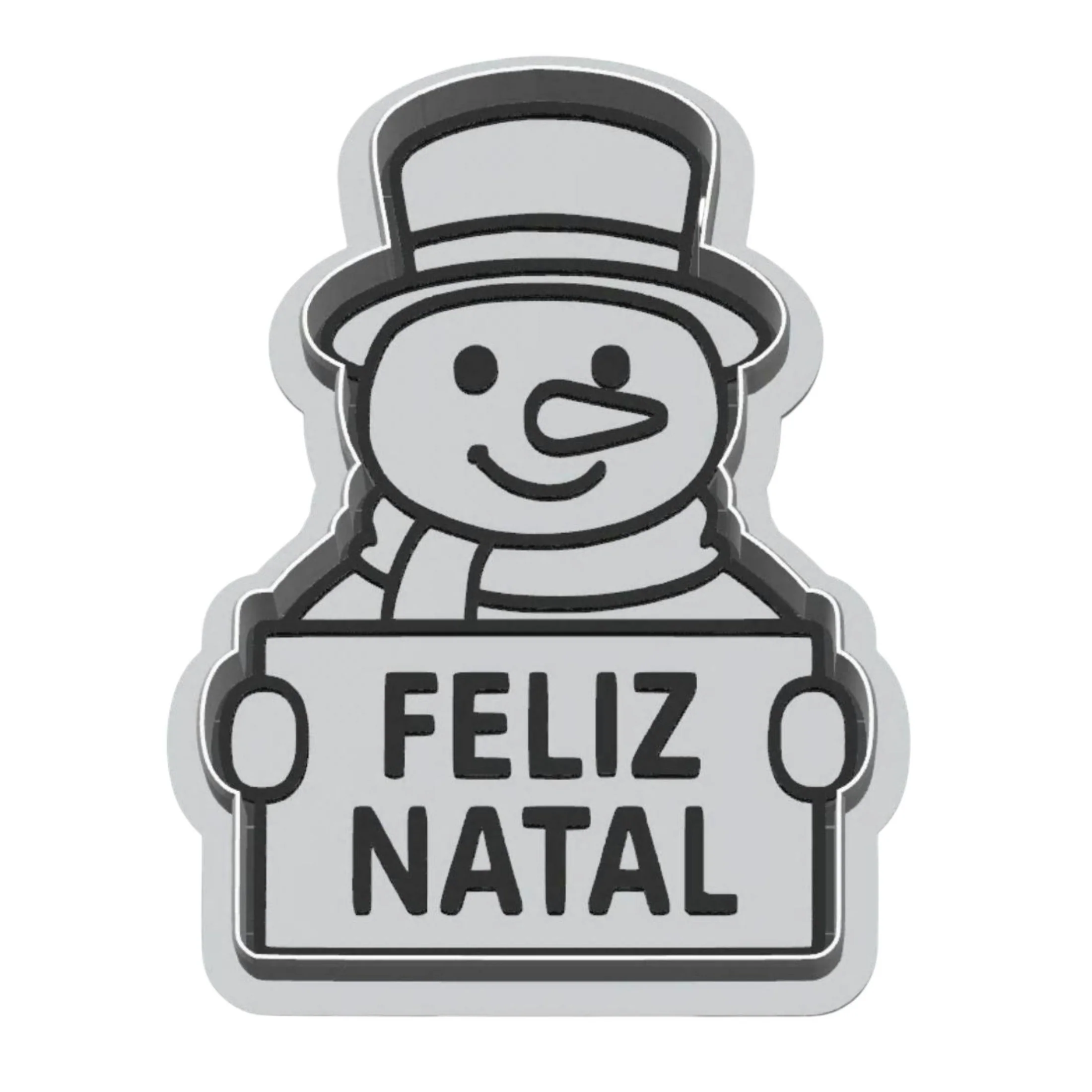 Cortador Boneco de Neve Feliz Natal
