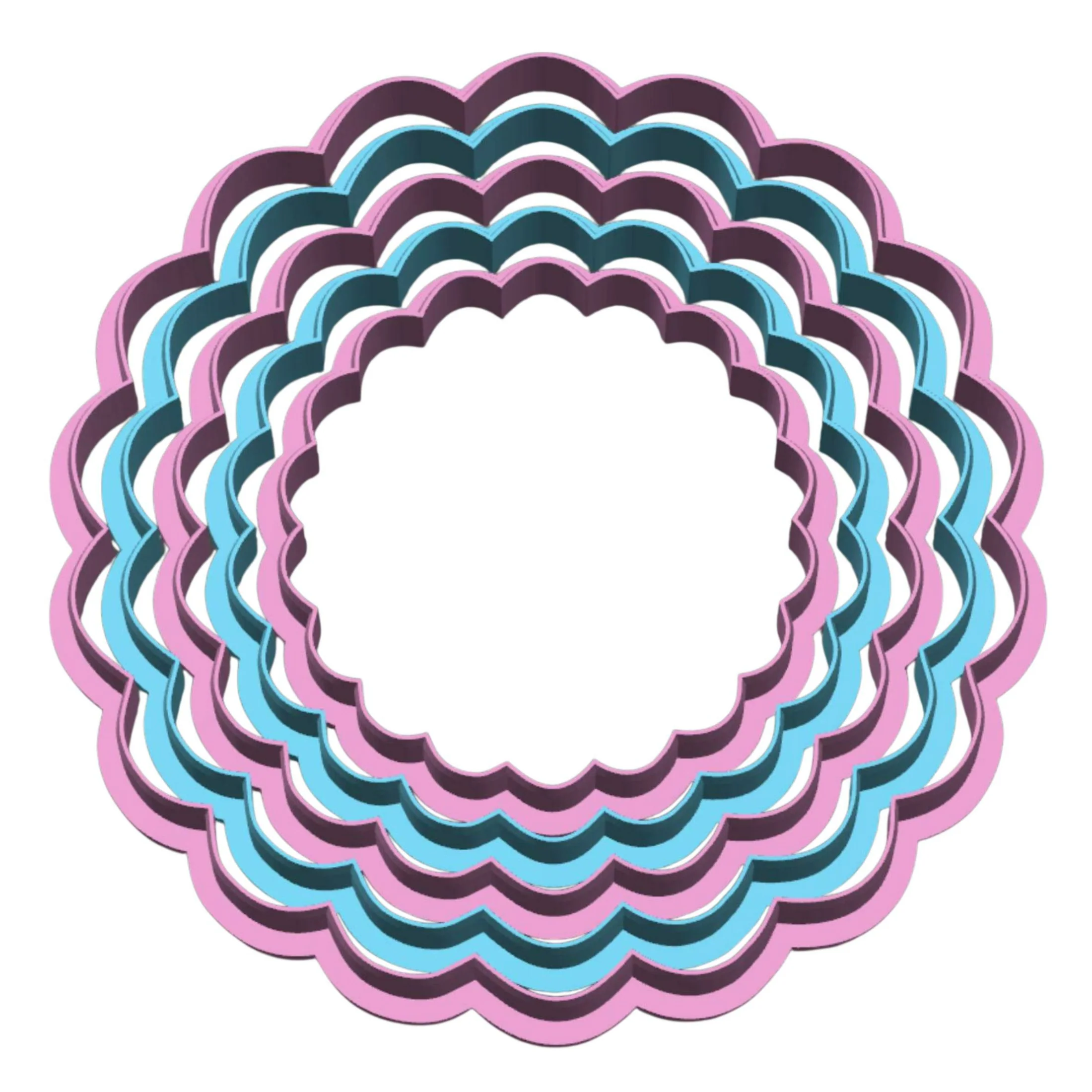 5 Cortadores Redondos Rendados