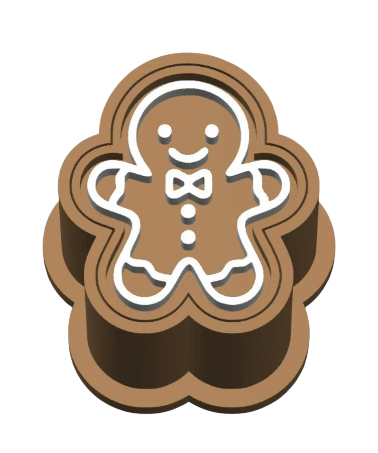 Molde com Carimbo para Brigadeiro Boneco de Gengibre