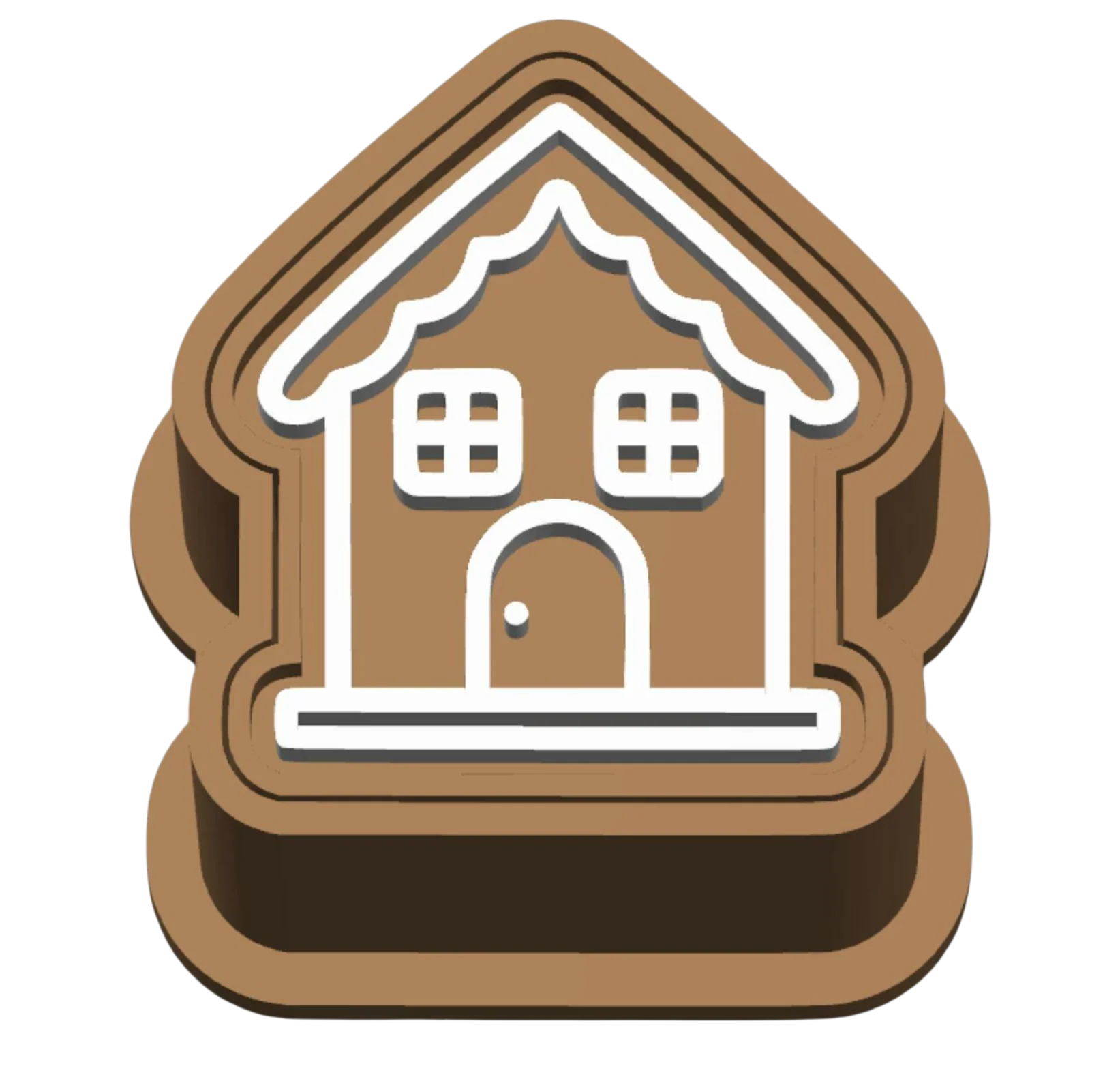 Molde com Carimbo para Brigadeiro Casinha de Gengibre