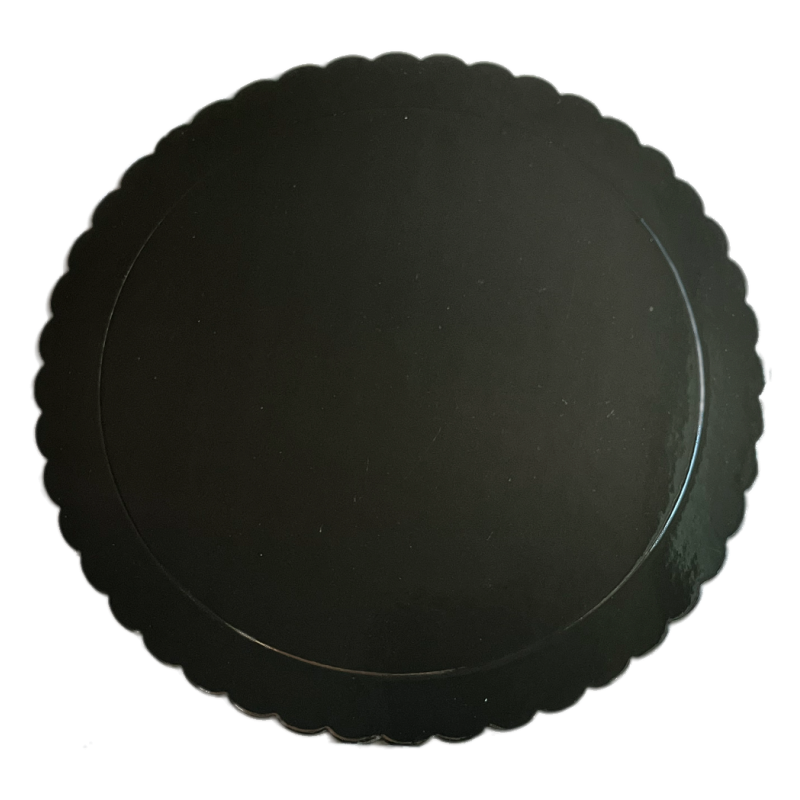 Bandeja Rendada Redonda 35cm Preto