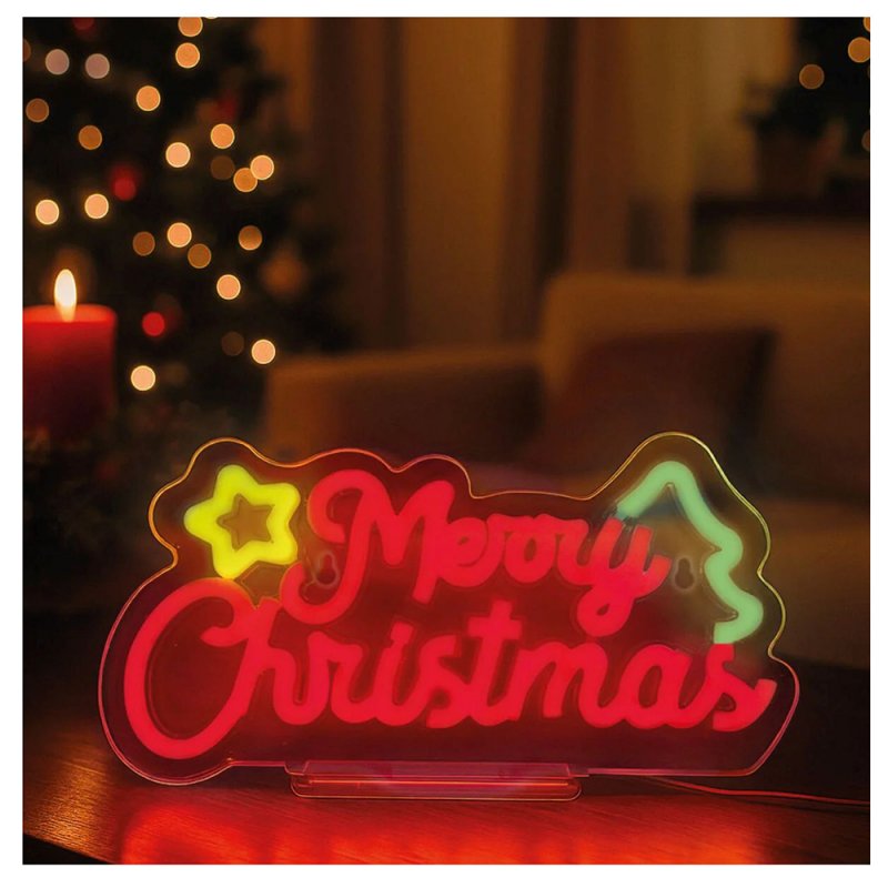 Luz LED Efeito Néon Merry Christmas
