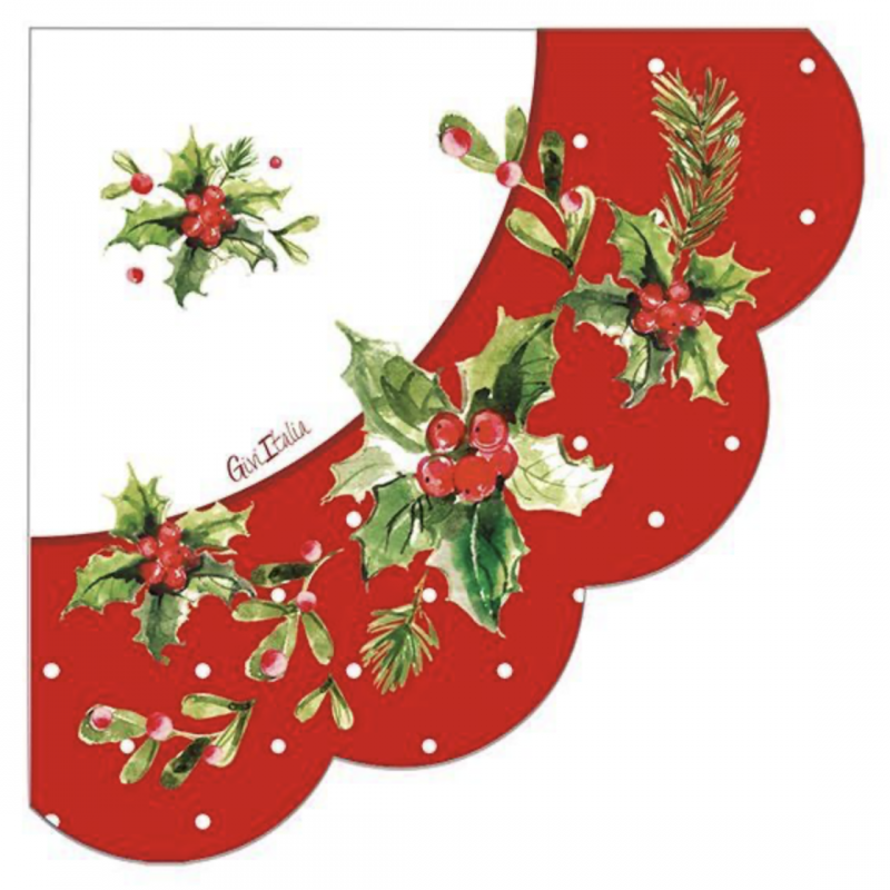 Guardanapos Holly Christmas 
