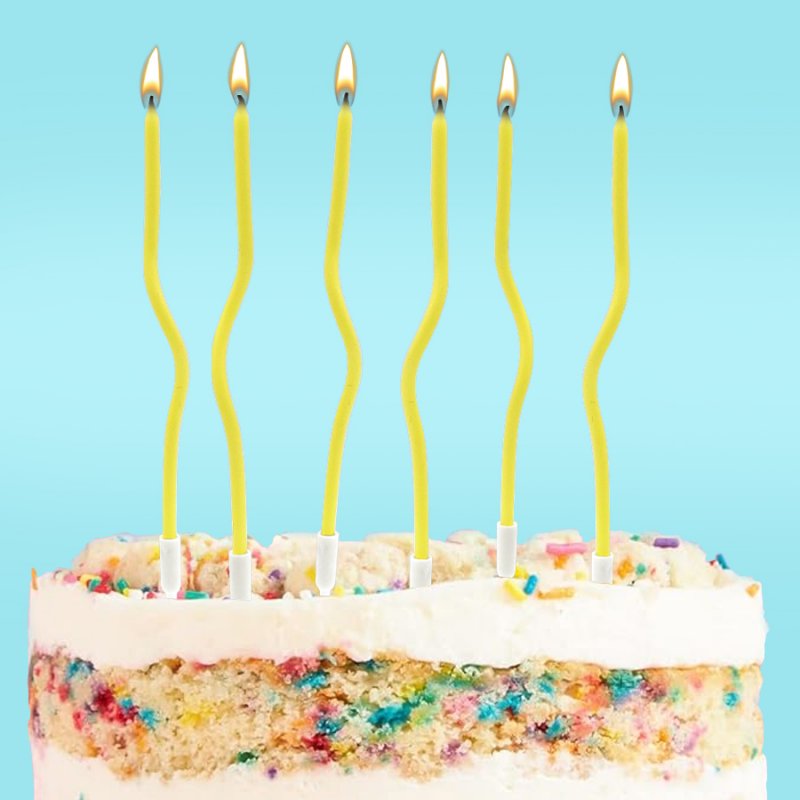 Velas Altas Torcidas Amarelas