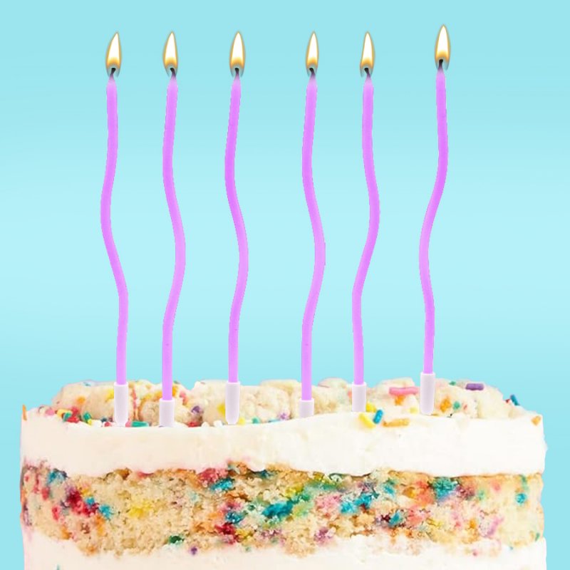 Velas Altas Torcidas Lilás