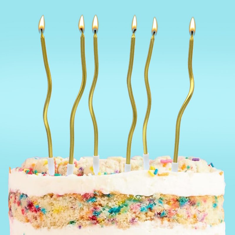 Velas Altas Torcidas Ouro