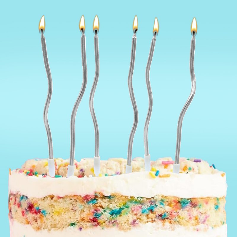 Velas Altas Torcidas Prata