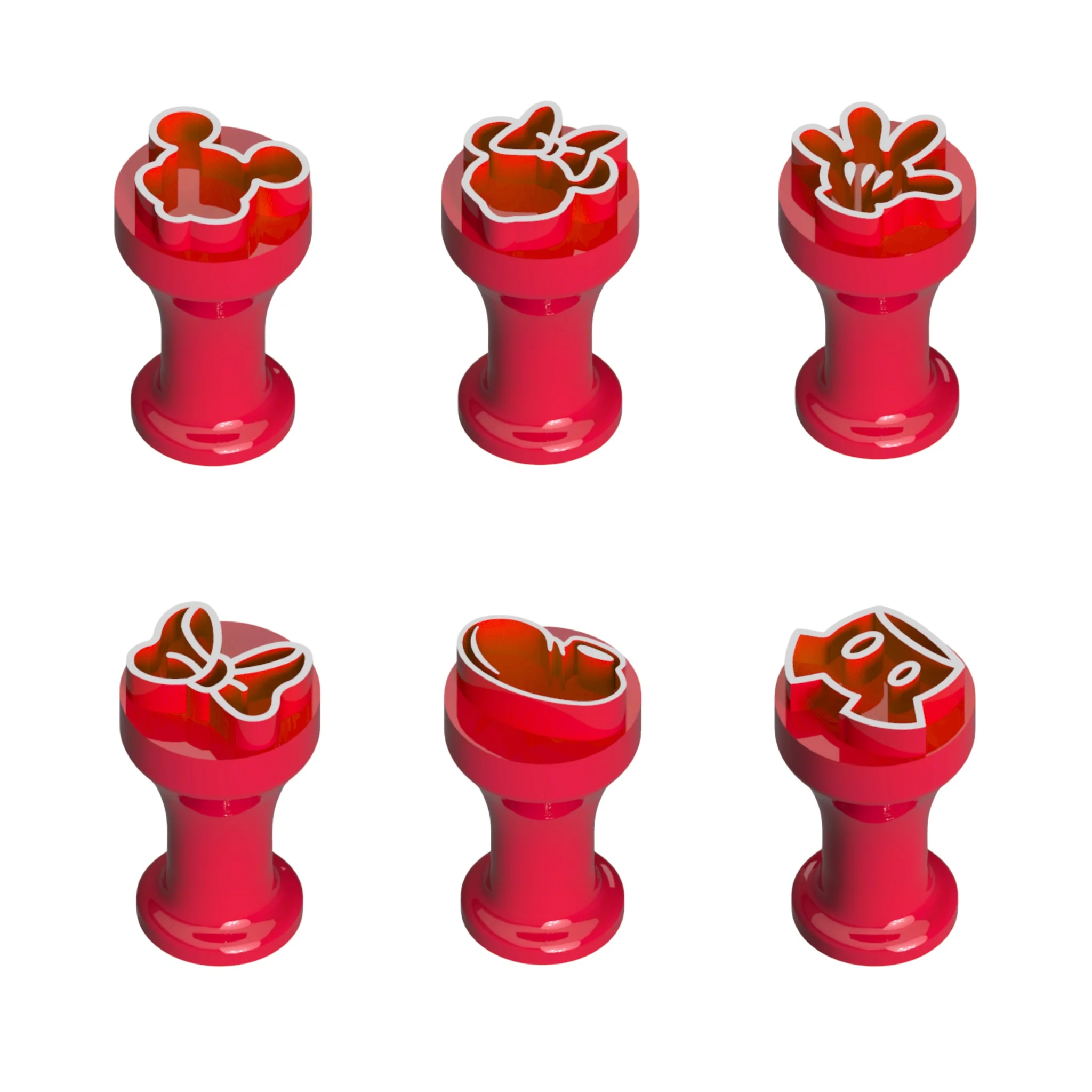 6 Carimbos Brigadeiro - Mickey e Minnie