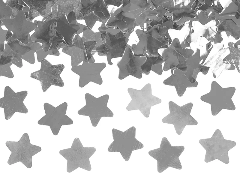 Canhão De Confetti Estrelas Prata 60cm
