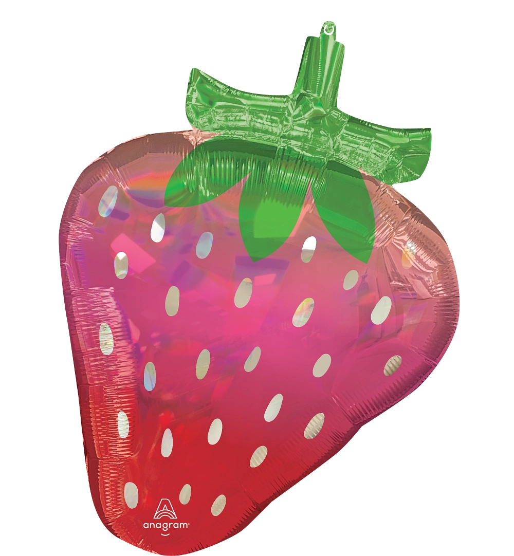 Balão Morango Iridescente