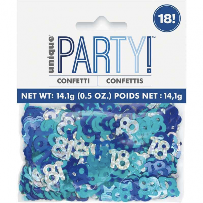 Confetti Azul Número 18