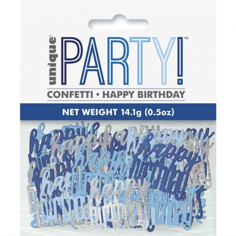 Confetti Happy Birthday Azul