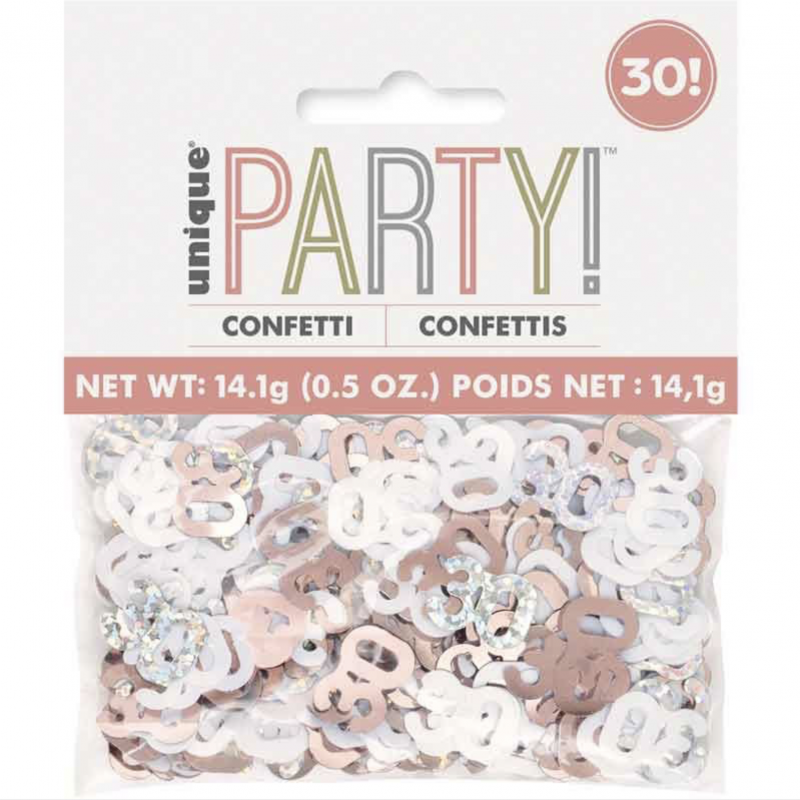 Confetti Rose Gold Número 30