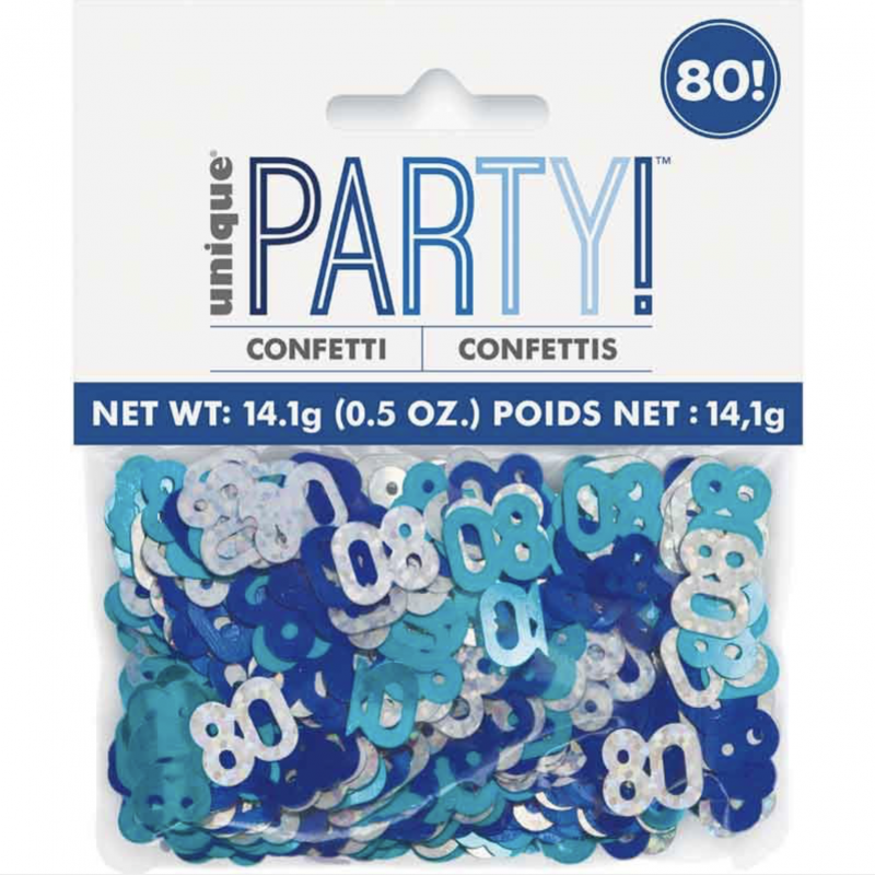 Confetti Azul Número 80
