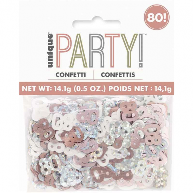 Confetti Rose Gold Número 80