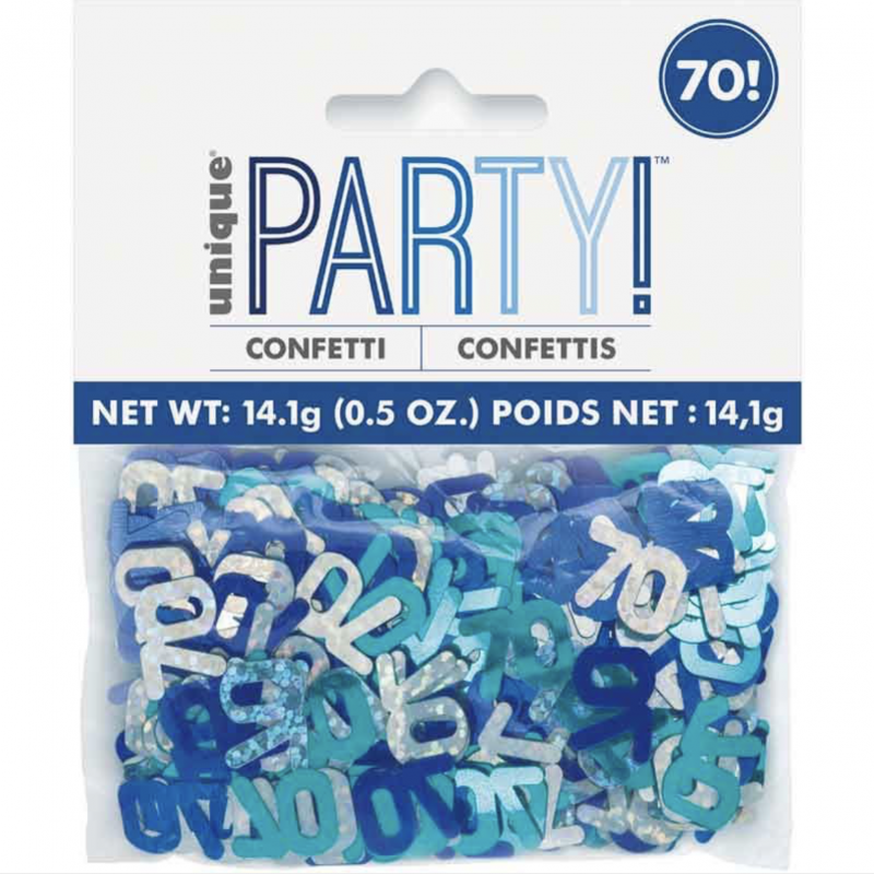 Confetti Azul Número 70