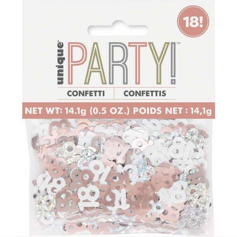Confetti Rose Gold Número 18