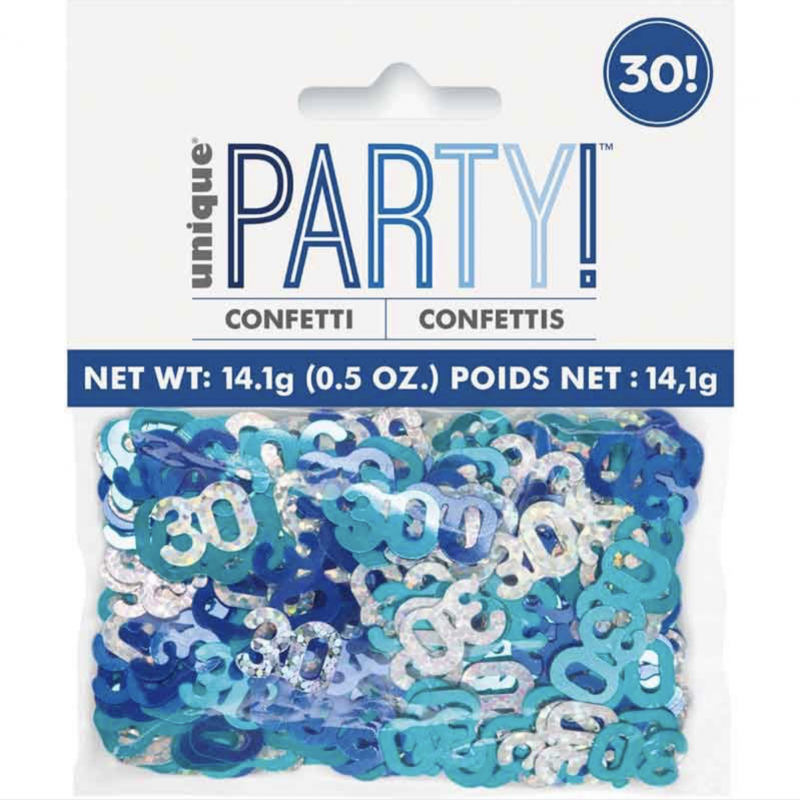 Confetti Azul Número 30