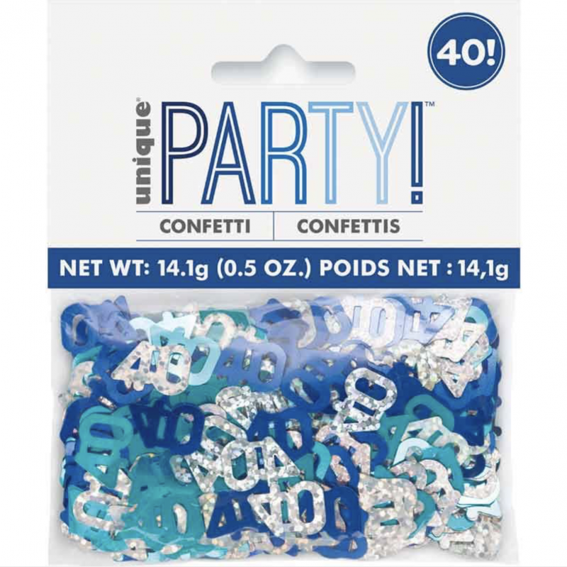 Confetti Azul Número 40