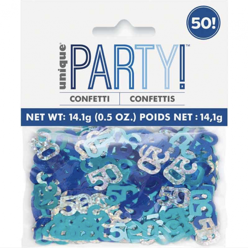 Confetti Azul Número 50