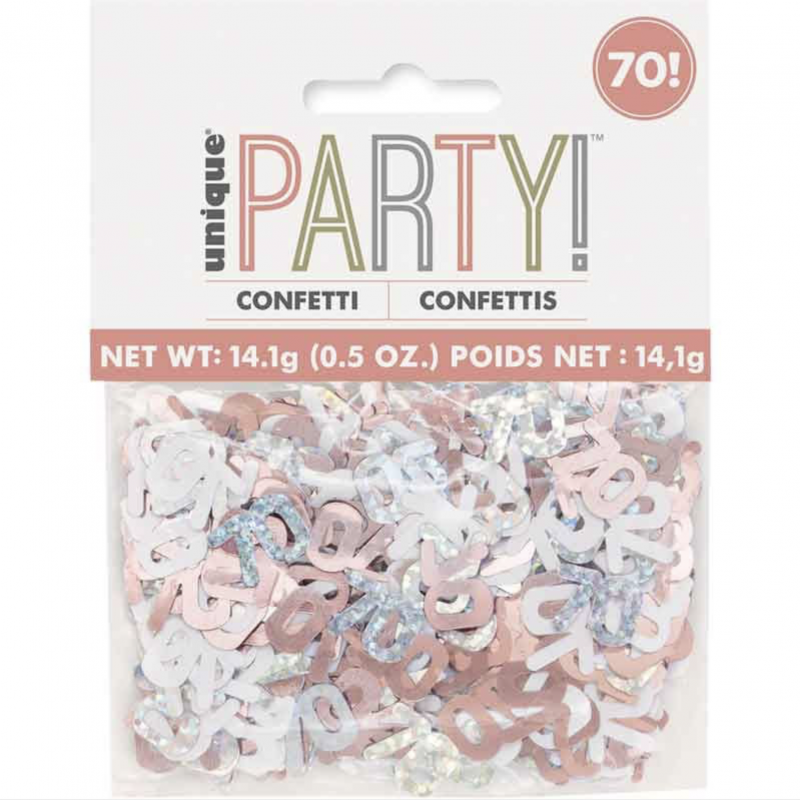 Confetti Rose Gold Número 70