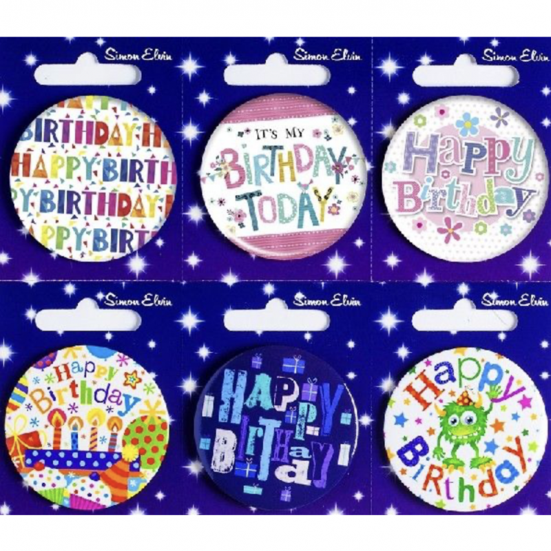 Mini Crachá Birthday Sortido 