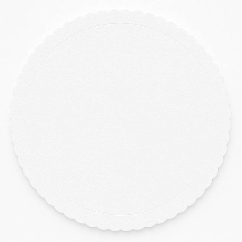 Bandeja Rendada Redonda 20cm Textura Branco