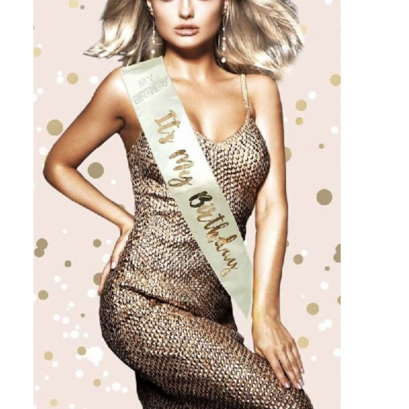 Faixa Its My Birthday Rose Gold