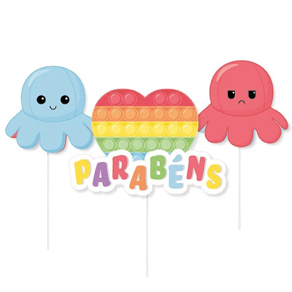 Topo de Bolo Pop It / Fidget Toys