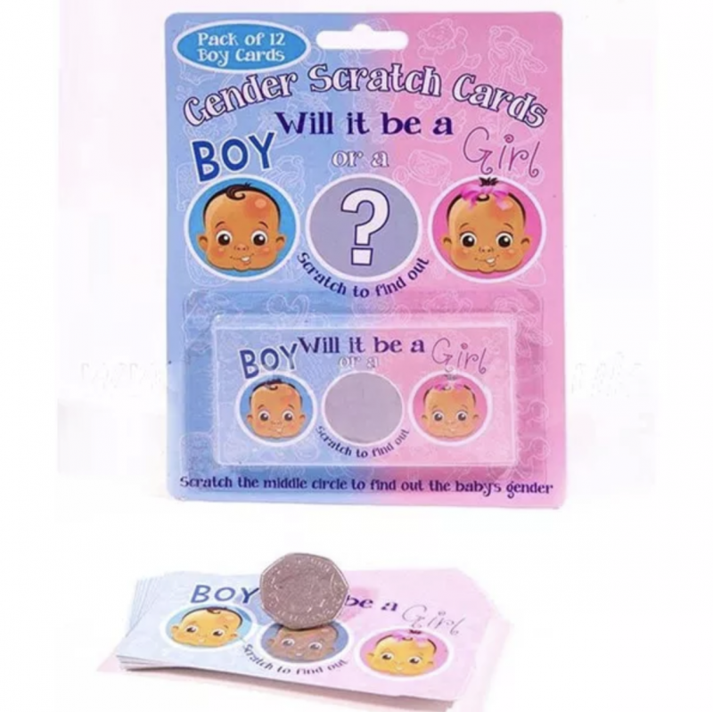 12 Cartões Raspadinha Revelação Menina