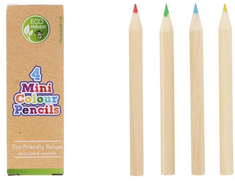 4 Mini Lápis de Cor