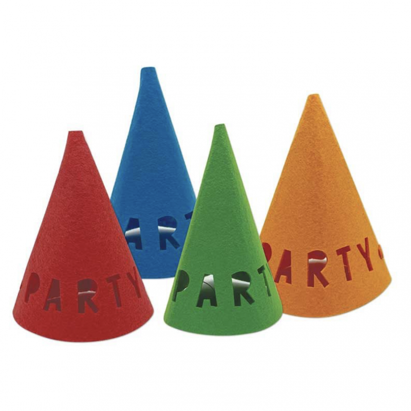 4 Chapéus Reutilizáveis Party