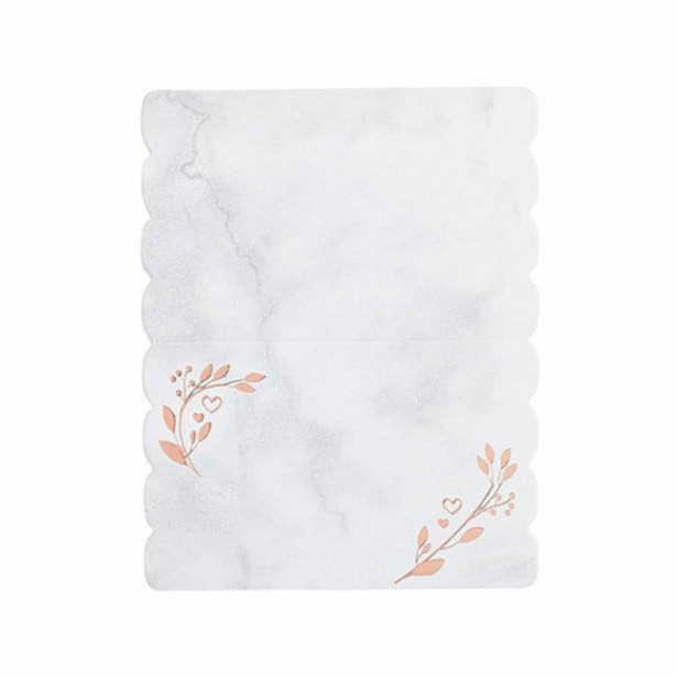 Marcadores de Lugar Folhas Rose Gold