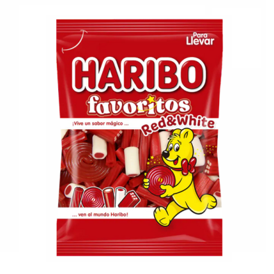 Haribo 90g Favoritos Vermelho e Branco