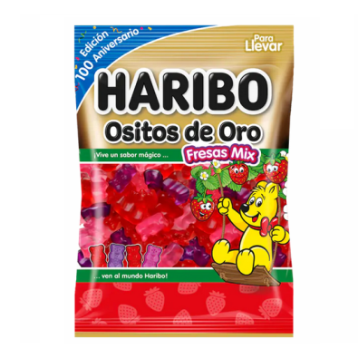 Haribo 100g Ursinhos Mix Rosa Morango