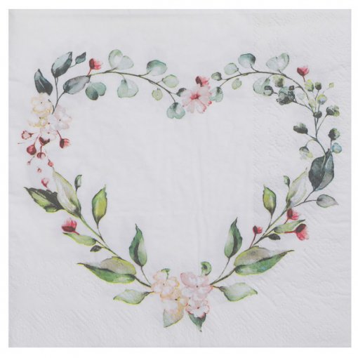 Guardanapos Coração Floral