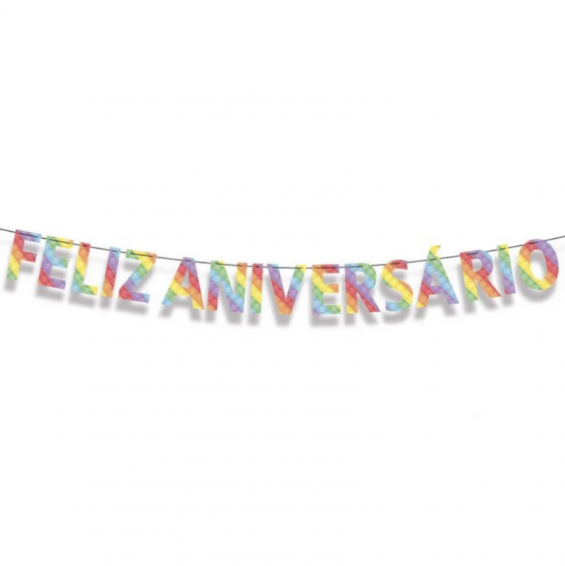 Faixa Feliz Aniversário Pop-it 