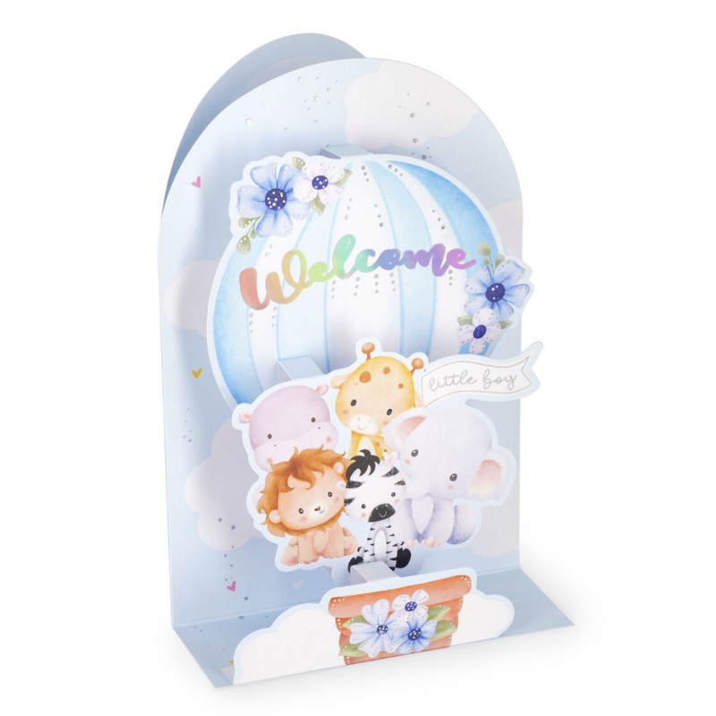 Postal Pop-Up Bebé Menino