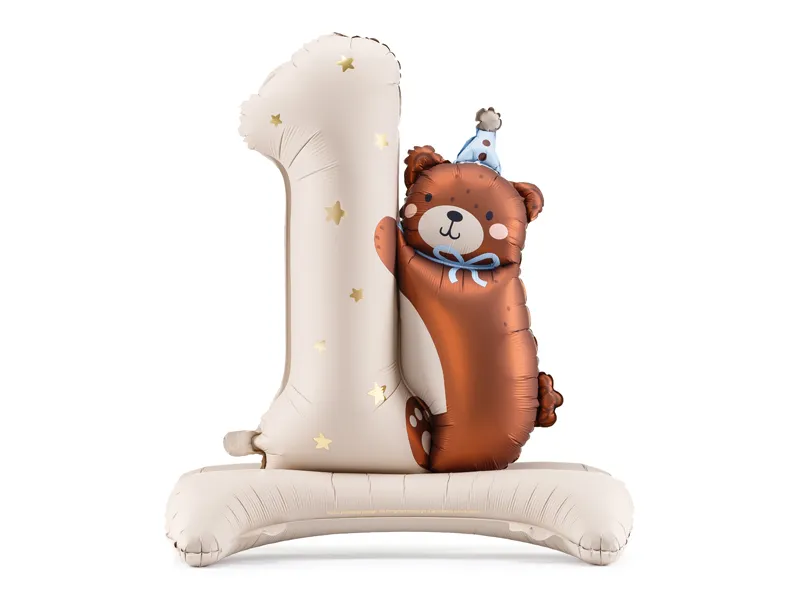 Balão Número 1 com Ursinho