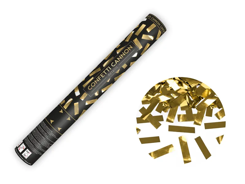 Canhão de Confetti Dourado 40cm