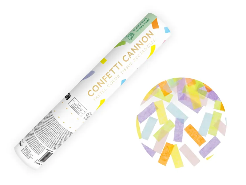 Canhão De Confetti Pastel 20cm